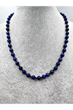 Doğal Taş Lapis Lazuli Taşı Kolye AAA Kalite 6mm