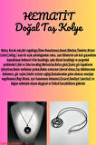 Hematit Doğal Taş El İşçiliği Kalp Kesim Kolye
