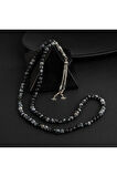 Sertifikalı Karlı Obsidyen Doğal Taş Tesbih 99luk 6mm