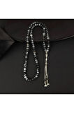 Sertifikalı Karlı Obsidyen Doğal Taş Tesbih 99luk 6mm