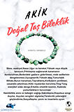 Sertifikalı Akik Doğal Taş Bileklik 6mm
