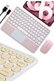 Bluetooth Touchpad Klavye 10.9 inch Kablosuz Wifi Q Klavye Slim