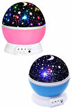 Yıldız Görünümlü Gece Lambası Renkli Masa Lambası Gökyüzü Projeksiyon