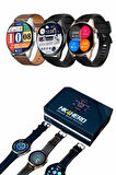 Yeni Nesil Akıllı Saat Çift Kordonlu 1.5 Inç Yuvarlak Ekran GPS ve NFC Uyumlu