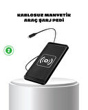 Manyetik Kablosuz Şarj Pedi 15W Hızlı Şarj Kaymaz Silikon Qi Destekli