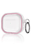 Airpods Pro 2 (2.nesil) Shiny Şeffaf Kılıf - Pembe-(5796)