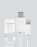 30W Type-C Lightning Hızlı Şarj Kablosu 1.2m iPhone Uyumlu