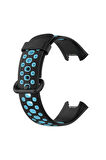 Xiaomi Redmi Watch 2 Spor Delikli Kordon - Siyah-Mavi-(5796)