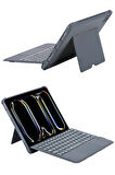 T5510D iPad Pro 13 (2024) Kılıf Palermo Ledli Klavyeli Standlı Tablet Kılıfı -