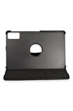 Xiaomi Redmi Pad SE Kılıf 360 Tablet Deri Kılıf - Siyah-(5796)