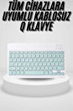 Uyumlu Kablosuz Bluetooth Şarj Edilebilir Mini Q Klavye