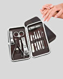 Paslanmaz Çelik Çok Fonksiyonlu 12 Manikür Seti