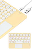 Touchpad Uyumlu Bluetooth Klavye Slim Kablosuz Wifi Q Klavye
