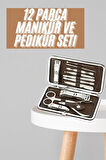 Tırnak Bakım Seti Tırnak Düzeltme Batık 12 Parça Çanta Tipi Manikür Pedikür