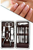 Tırnak Bakım Seti Tırnak Düzeltme Batık 12 Parça Çanta Tipi Manikür Pedikür