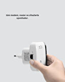 WiFi Sinyal Güçlendirici 2.4G Repeater Yüksek Çekim Kapasiteli