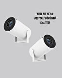 4K Destekli Full HD Projeksiyon Cihazı – 130 inç Geniş Ekran WiFi ve HDMI Bağl