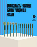 Taşınabilir Ergonomik Yapılı 13 Adet Fiber Kıllı Yüz ve Göz Makyaj Fırças?