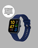 Akıllı Saat 360 mAh Çoklu Spor Modlu Lacivert Siyah Kordon