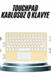 Android ve İOS Uyumlu Bluetooth Klavye Touchpad Slim Kablosuz Wifi Q Klavye