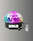 Uzaktan Kumandalı RGB LED Disko Topu Bluetooth Hoparlörlü