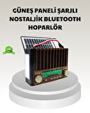 Güneş Enerjili Taşınabilir Hoparlör KTF-1428 Bluetooth Radyo USB SD Kart Destek