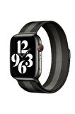 Apple Watch 38mm Metal Mıknatıslı Kordon - Siyah-Beyaz-(5796)
