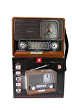 Nostaljik Vintage Radyo Taşınabilir Bluetooth Bağlantılı Hoparlör Radyo