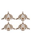 MİVA KONSEPT 41X26 CM Dekoratif Tavan-Duvar-Kapı-Mobilya Köşe Motifi 4'LÜ SET -Bronz Renk