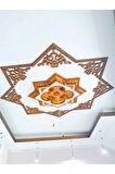 41X26 CM Dekoratif Tavan-Duvar-Kapı-Mobilya Köşe Motifi 4'LÜ SET -Kahve Altın Renk