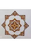 41X26 CM Dekoratif Tavan-Duvar-Kapı-Mobilya Köşe Motifi 4'LÜ SET -Kahve Altın Renk
