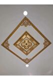 41X26 CM Dekoratif Tavan-Duvar-Kapı-Mobilya Köşe Motifi -Altın Renk