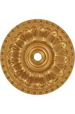 40X40 CM OVAL DEKORATİF AVİZE GÖBEĞİ- ALTIN RENK