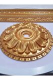 40X40 CM OVAL DEKORATİF AVİZE GÖBEĞİ- ALTIN RENK