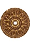 40X40 CM OVAL DEKORATİF AVİZE GÖBEĞİ-KAHVE ALTIN RENK
