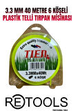3.5 MM 40-36 METRE 6-4 KÖŞELİ PLASTİK TELLİ TIRPAN MİSİNASI