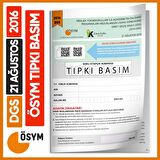 DGS 2016 ÖSYM Tıpkı Basım Çıkmış Soru Deneme Kitapçığı Yeni Baskı Türkiye Geneli Dijital Çözümlü