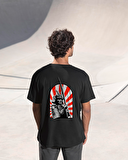Samurai Baskılı Unisex Oversize T-Shirt