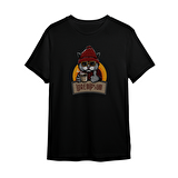 Coffee Cat Baskılı Unisex Oversize T-Shirt