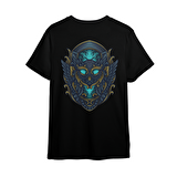 Baykuş Baskılı Unisex Oversize T-Shirt