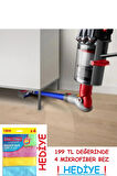 Dyson Mobilya Altı Adaptörü V7-V8-V10-V11-V15 Uyumlu Esnek 90° Başlık + HEDİYE 4'lü Mikrofiber Bez