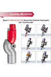 Dyson Mobilya Altı Adaptörü V7-V8-V10-V11-V15 Uyumlu Esnek 90° Başlık + HEDİYE 4'lü Mikrofiber Bez