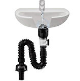 Koku Önleyici Yeni Nesil Körüklü Lavabo Sifonu Altı Hortumu Çift Yönlü Gider Borusu Evye Alt Takımı