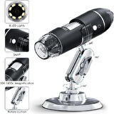 Dijital Mikroskop 1600X Zoom 8 LED Taşınabilir Saç ve Cilt Analiz Cihazı - IOS ve Android Uyumlu