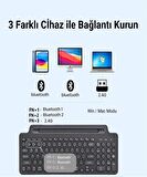 Apple iPad Pro 4. Nesil 11" Tablet Uyumlu Kendinden Standlı Numerik Kablosuz Bluetooth Klavye