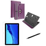 TCL Tab 7 LITE  7"  Uyumlu Üniversal Dönerli Standlı Tablet Kılıfı +Dokunmatik Tablet Kalemi Hediye