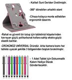 TCL Tab 7 LITE  7"  Uyumlu Üniversal Dönerli Standlı Tablet Kılıfı +Dokunmatik Tablet Kalemi Hediye