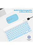 Xiao mi Pad 7 11.2" Tablet için Uyumlu Slim Şarjlı Türkçe Bluetooth Klavye / Mouse Seti