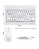 Samsung Tab S10 FE SM-X520 10.9" Tablet için Uyumlu Slim Şarjlı Türkçe Bluetooth Klavye / Mouse Seti