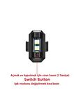 7 Renk Mini Led Şarjlı 45w Dron Scooter Bisiklet Motorsiklet Araba Çakarlı Led Uyarı Işığı